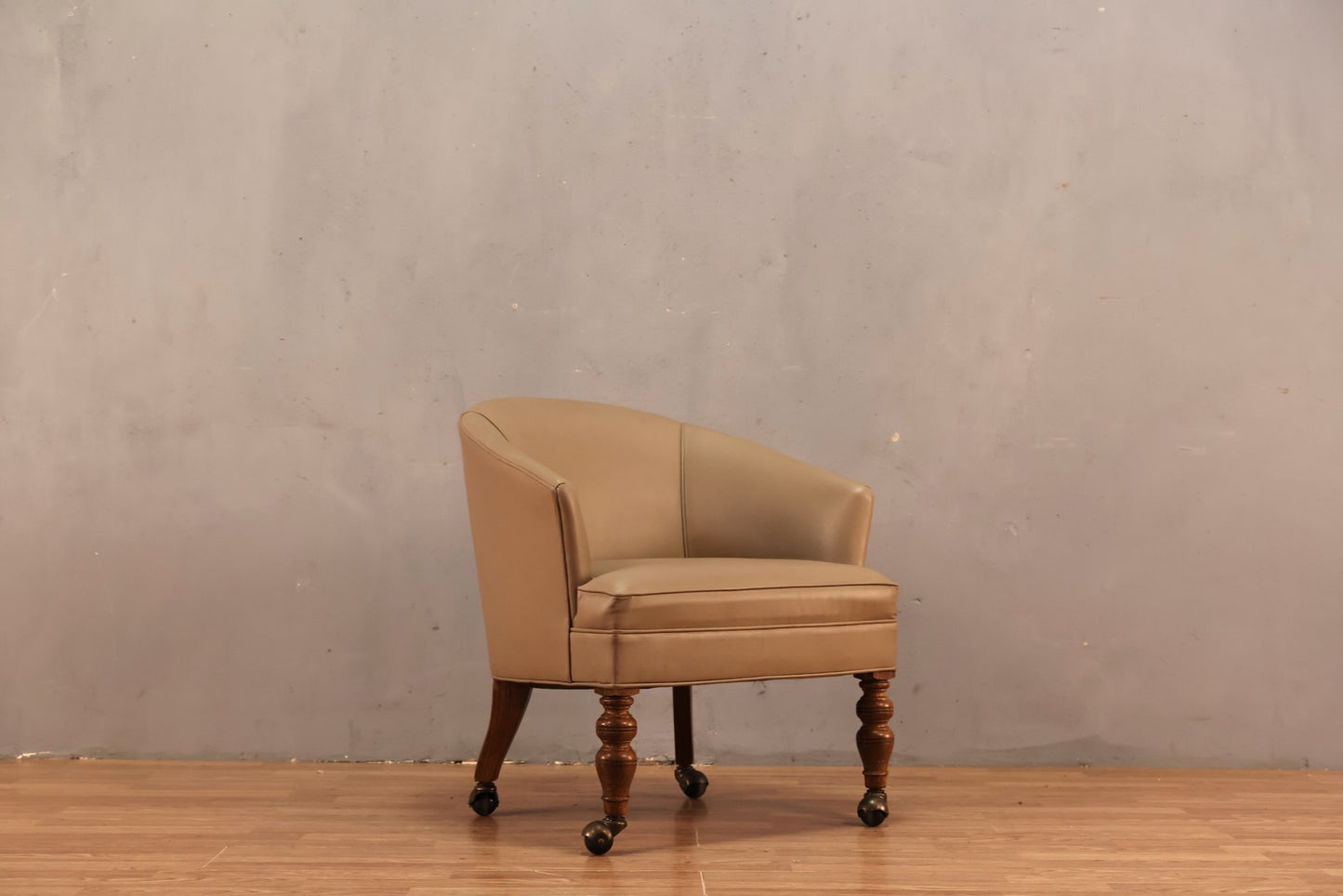 Taupe Vinyl Rolling Chair - ONLINE ONLY