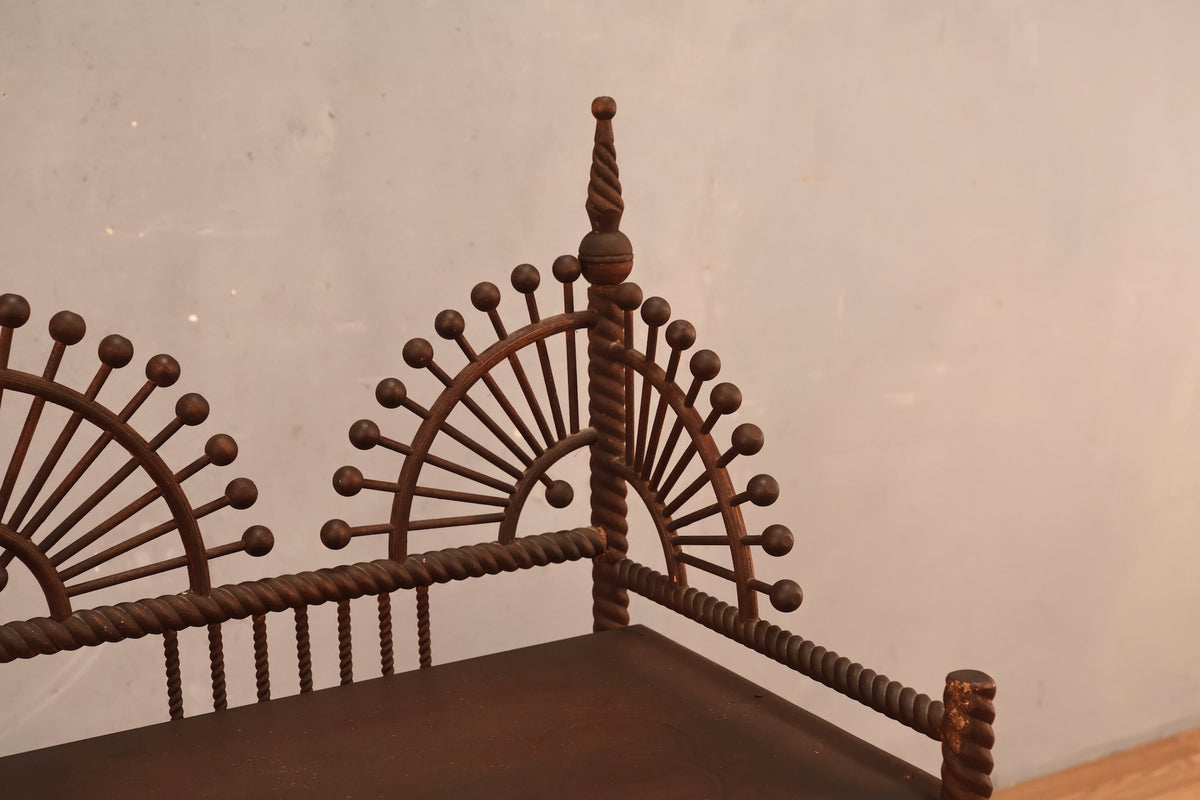 Ornate Arts & Crafts 4-Tier Shelf