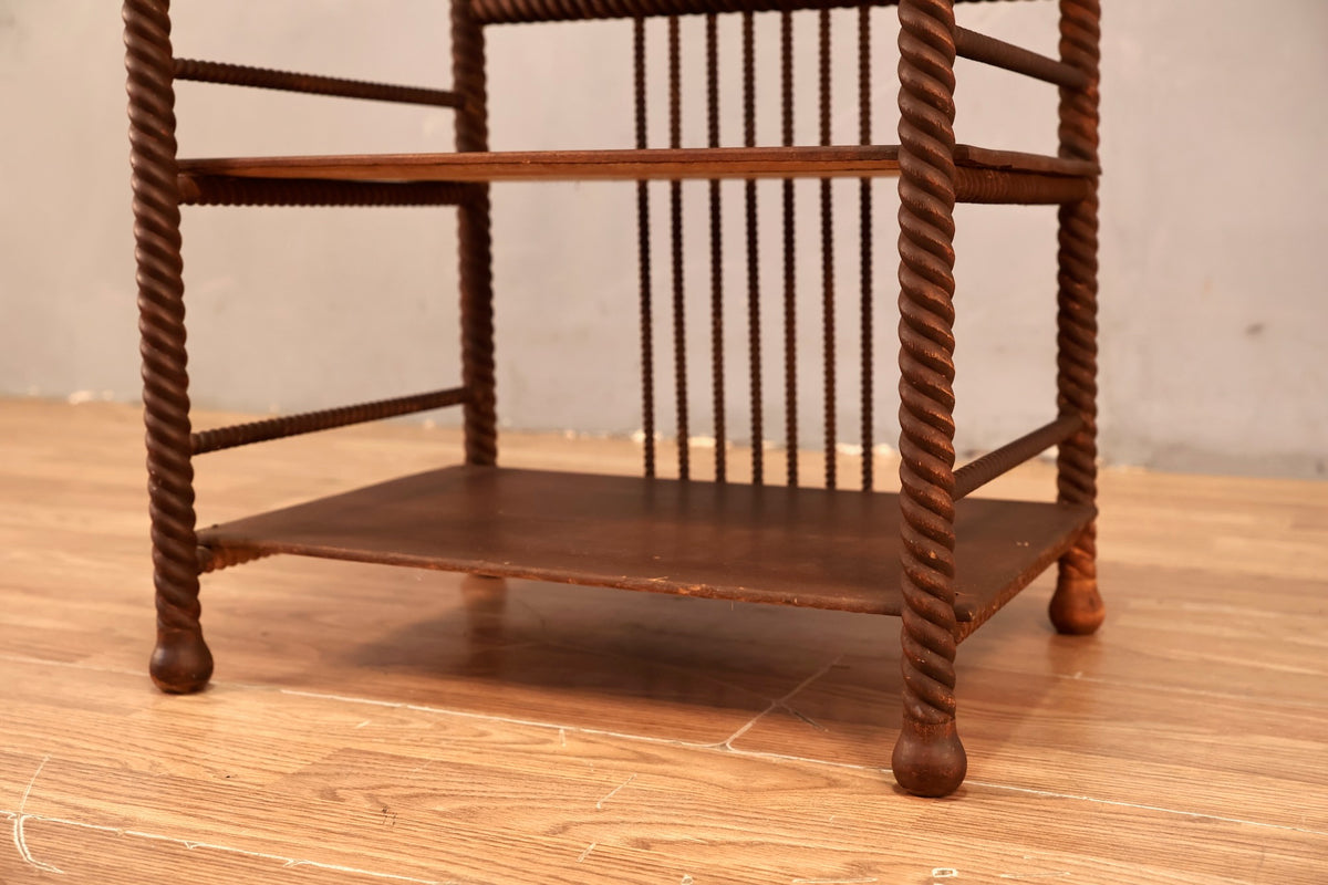 Ornate Arts & Crafts 4-Tier Shelf