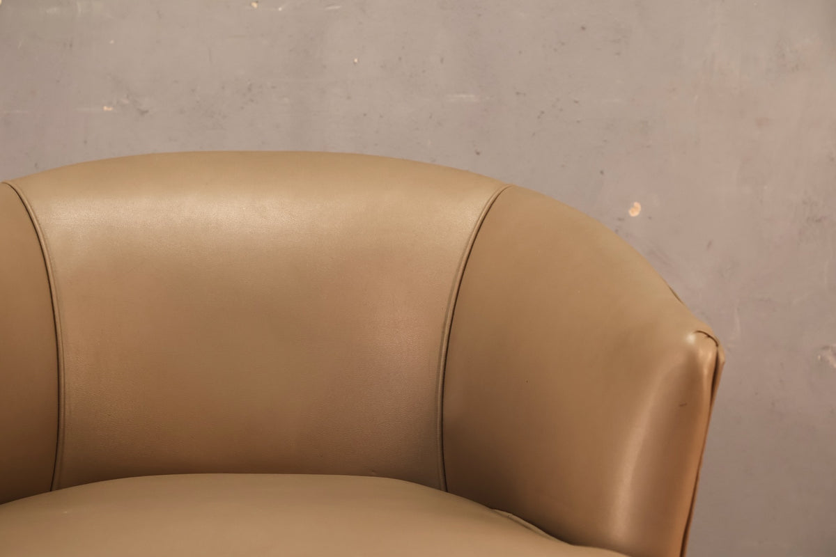 Taupe Vinyl Rolling Chair - ONLINE ONLY