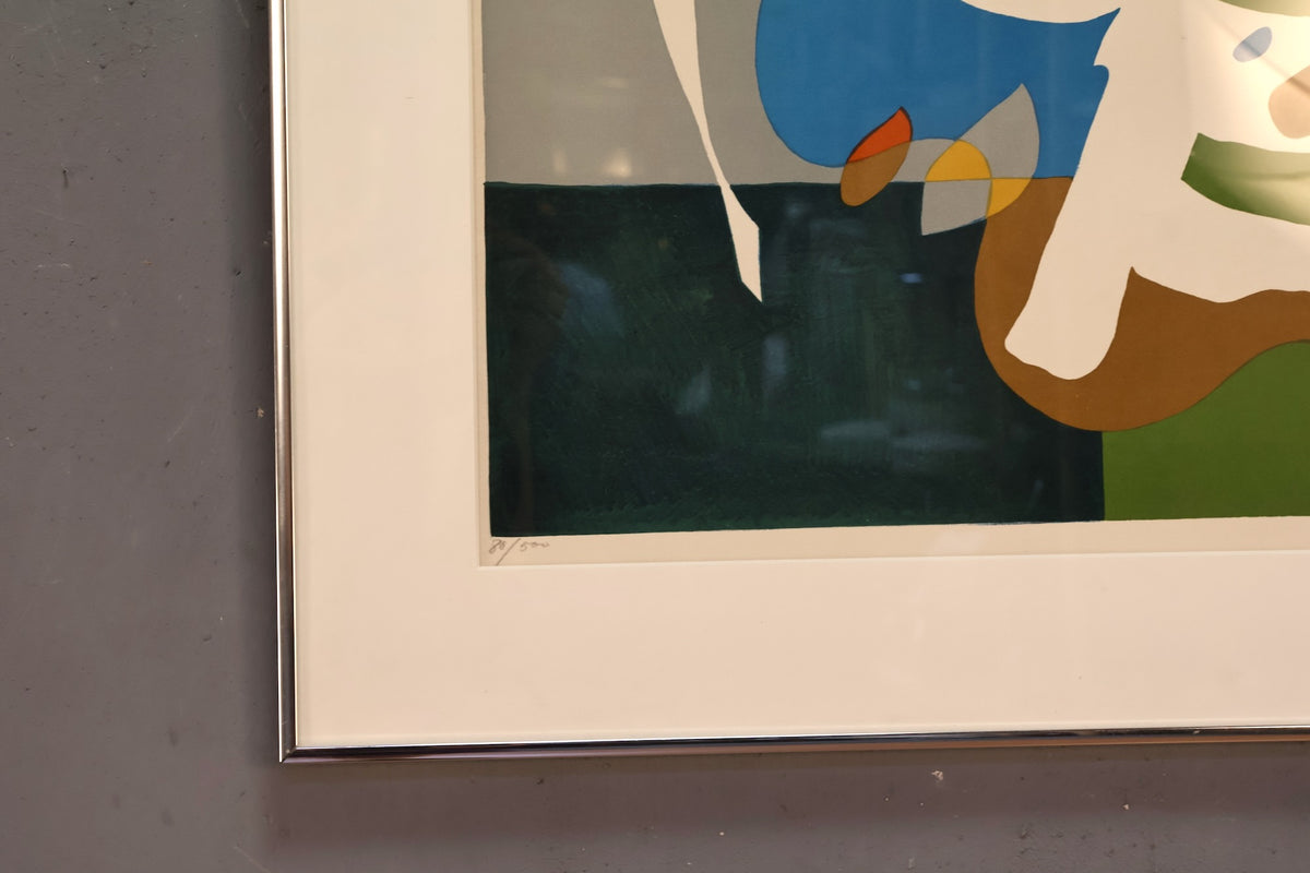 1970s "Composition" Gudmund Olsen Lithograph