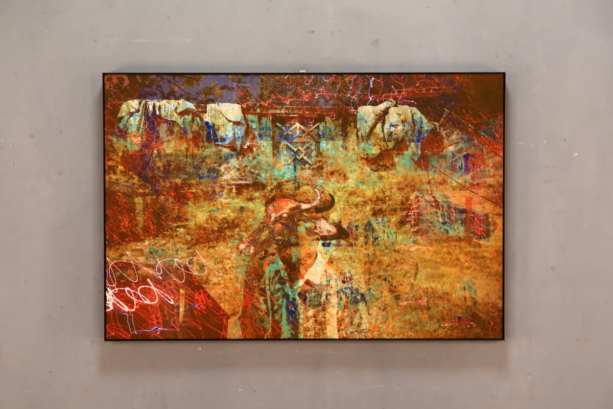 Large "Bull" Photo Collage Print