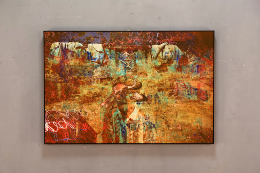 Large "Bull" Photo Collage Print