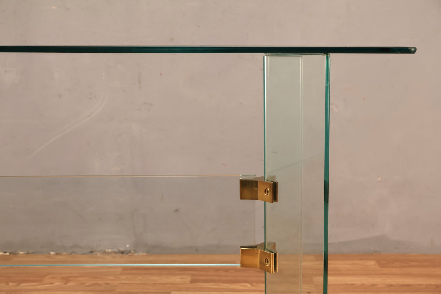Luxe Glass & Brass Console Table - ONLINE ONLY