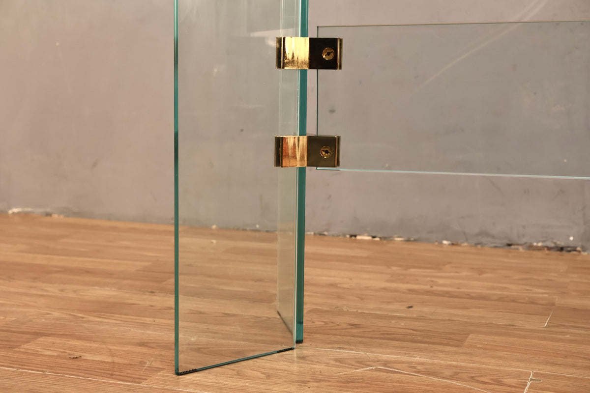 Luxe Glass & Brass Console Table - ONLINE ONLY