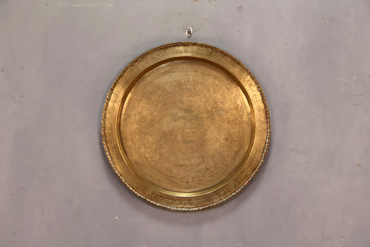 Chinese Brass Tray Wall Hanging