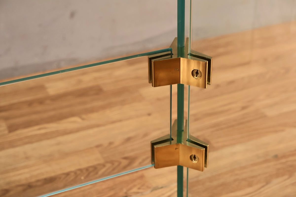 Luxe Glass & Brass Console Table - ONLINE ONLY