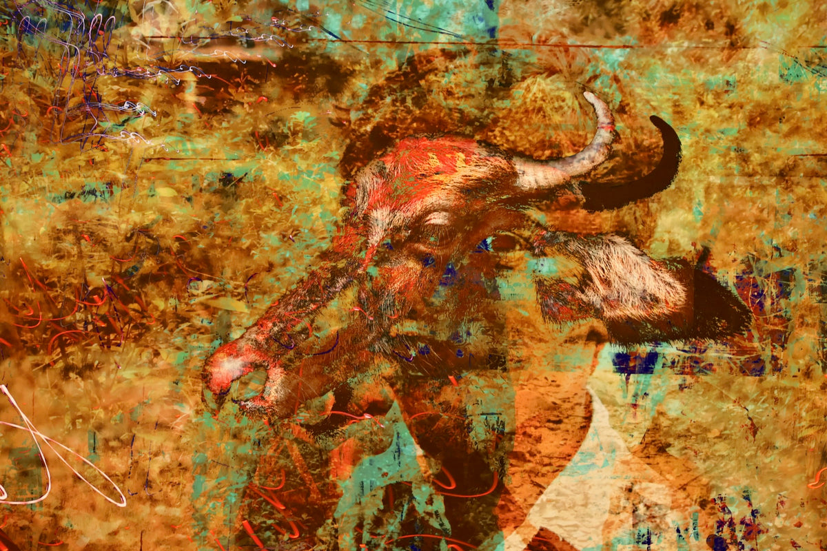 Large "Bull" Photo Collage Print