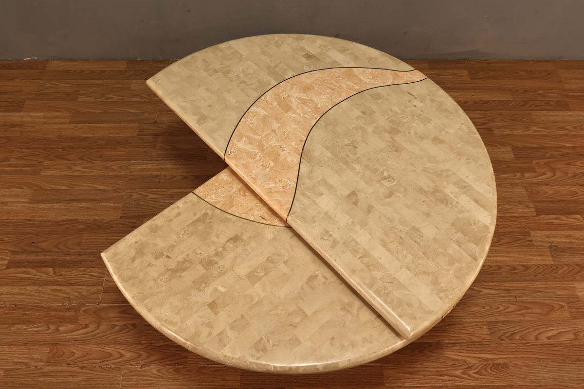 Large 1990s Travertine Swivel-Top Coffee Table - ONLINE ONLY