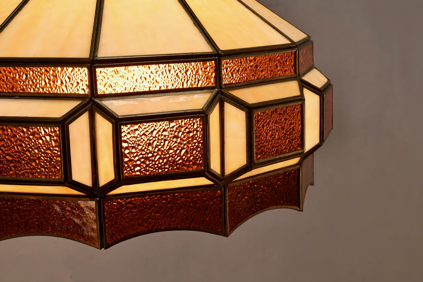 Vanilla-Coke Stained Glass Swag Lamp