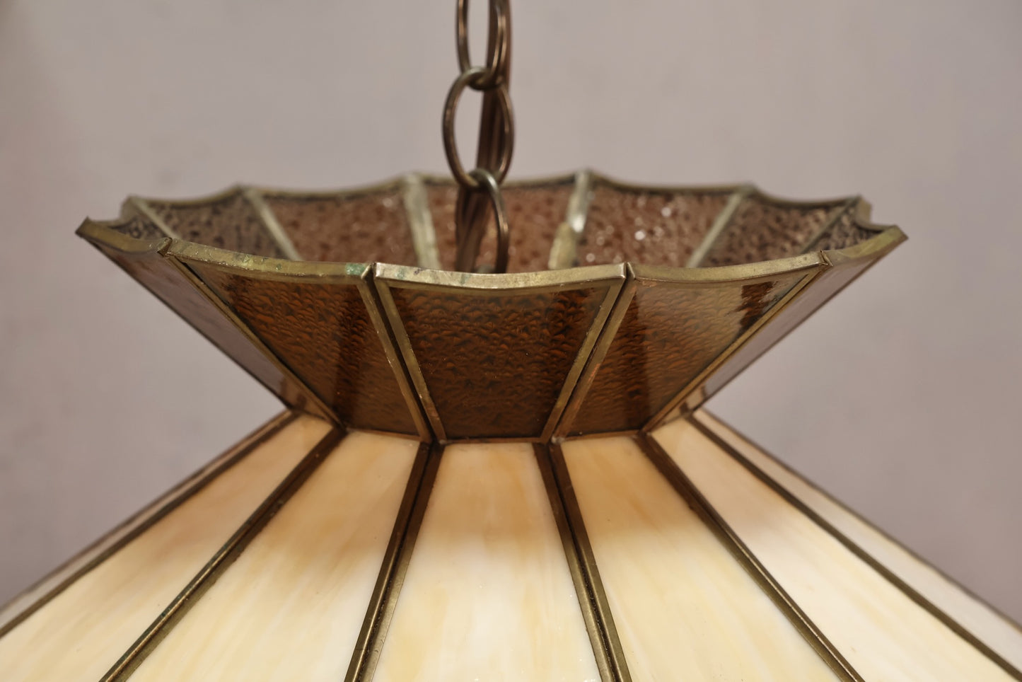 Vanilla-Coke Stained Glass Swag Lamp