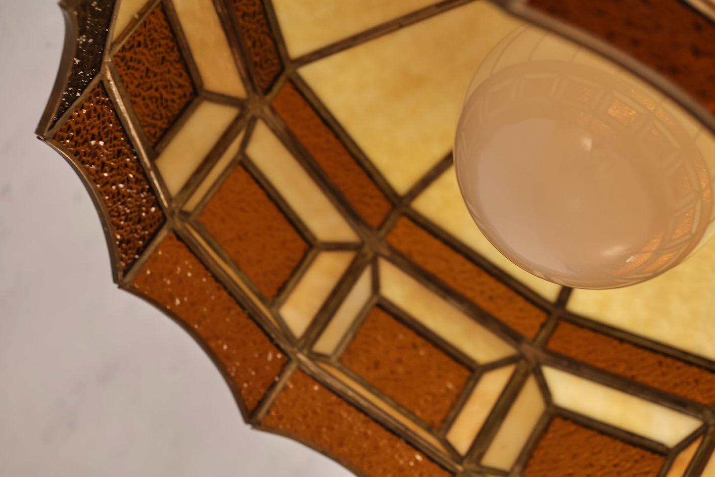Vanilla-Coke Stained Glass Swag Lamp