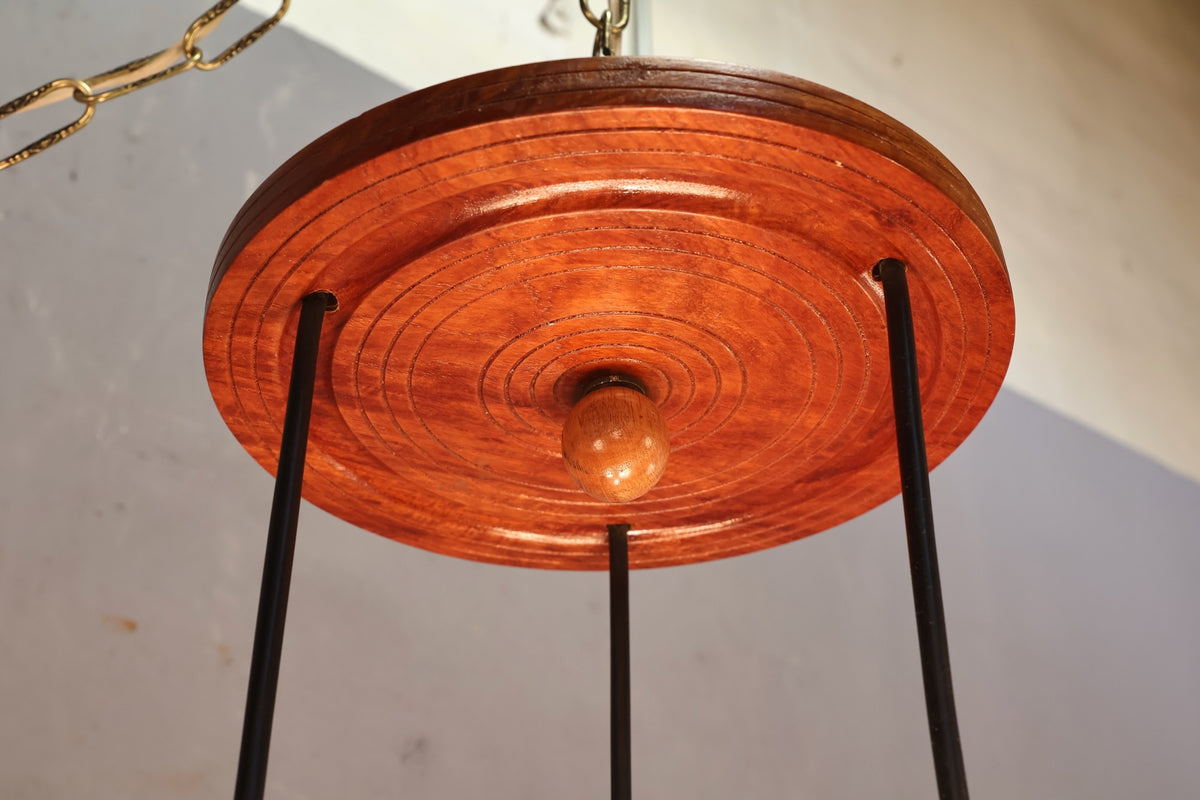 Capiz & Brass Pendant Swag Lamp