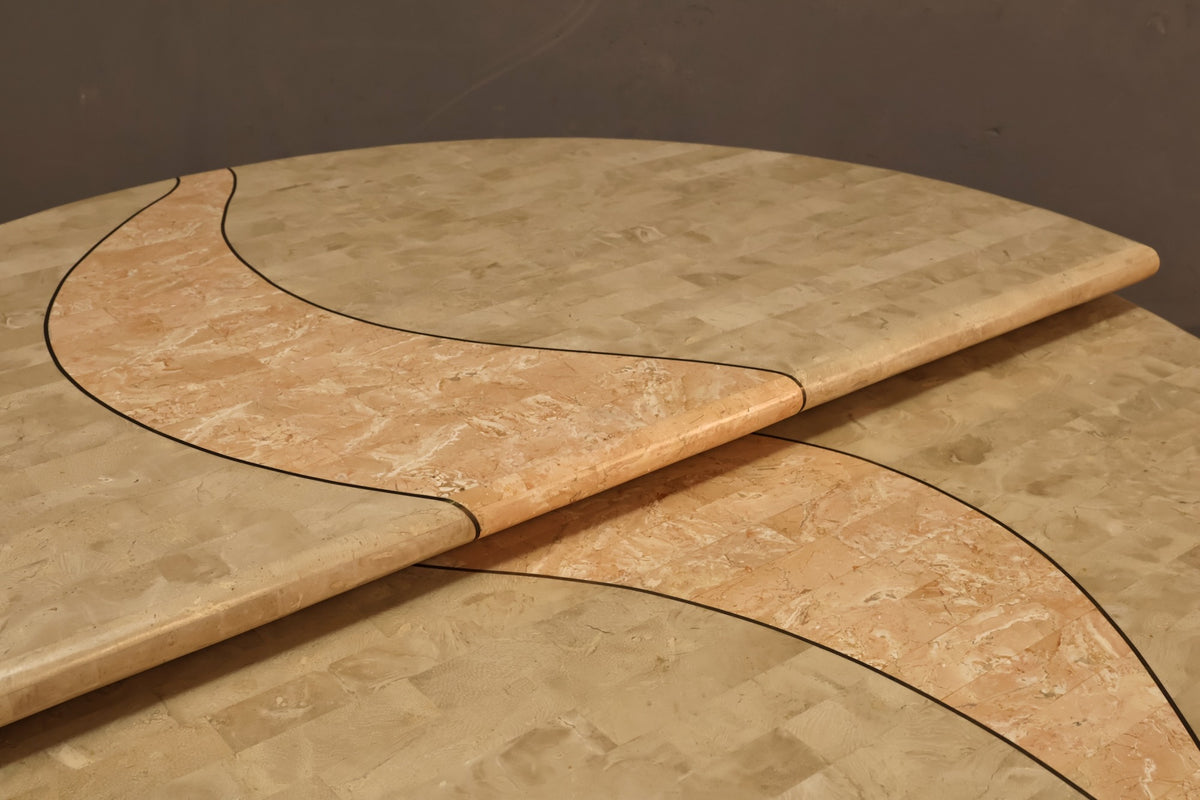 Large 1990s Travertine Swivel-Top Coffee Table - ONLINE ONLY