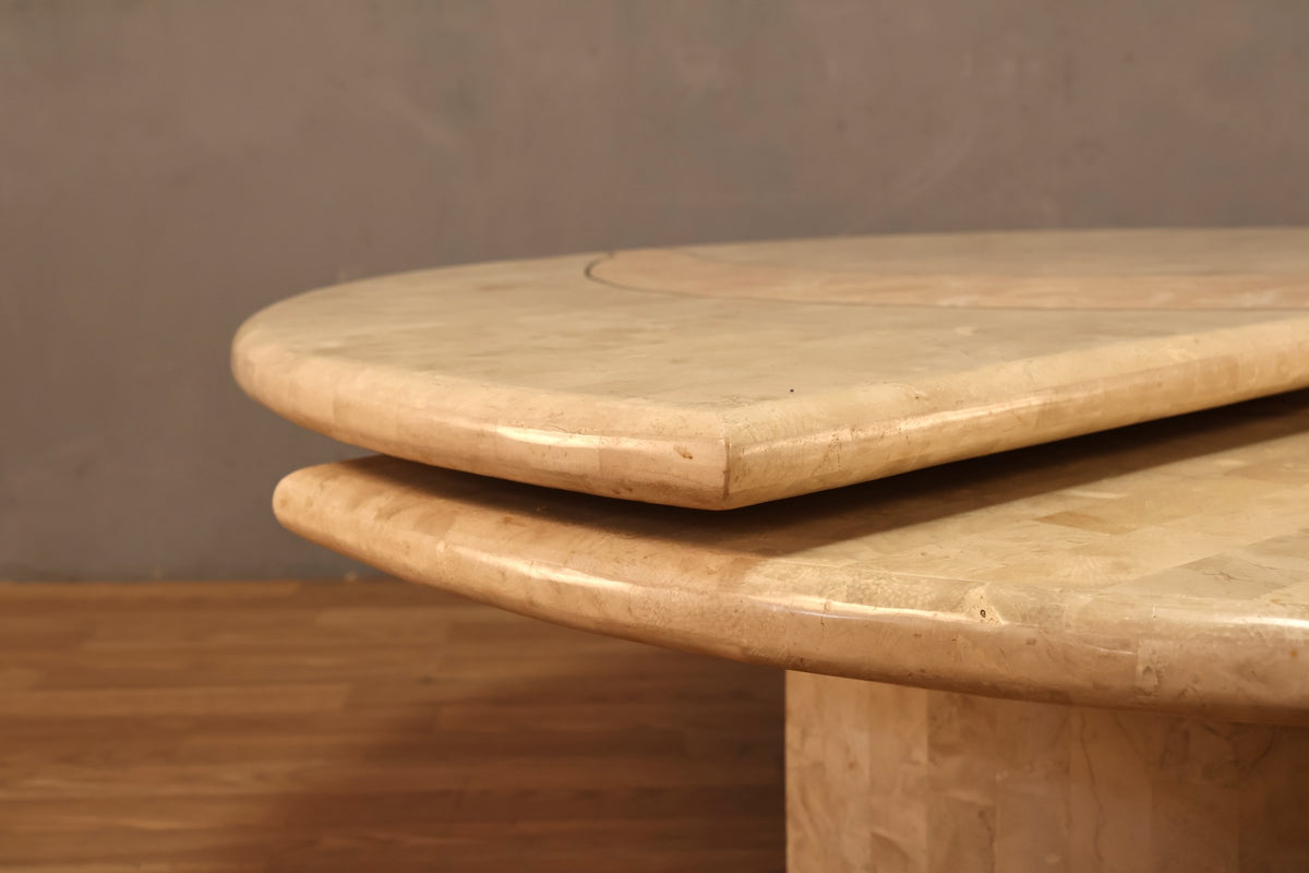 Large 1990s Travertine Swivel-Top Coffee Table - ONLINE ONLY