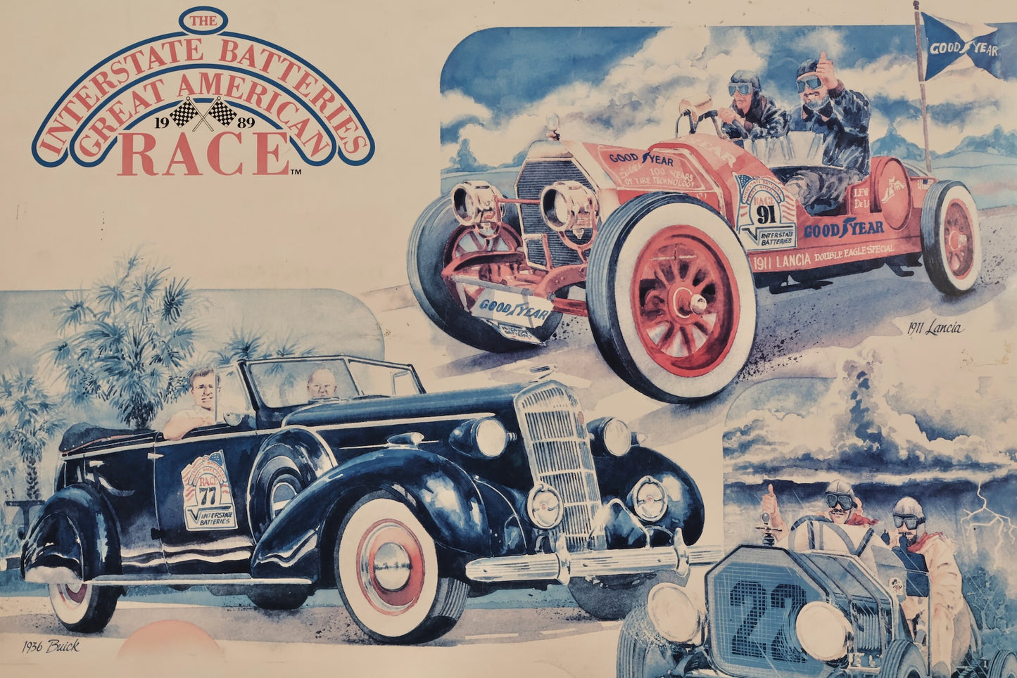 "Great American Race" 1980s Print