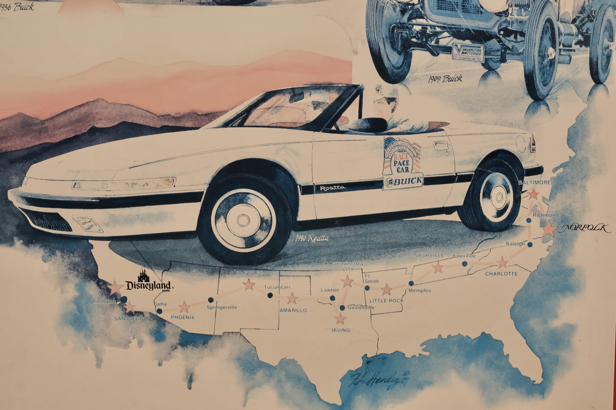 "Great American Race" 1980s Print