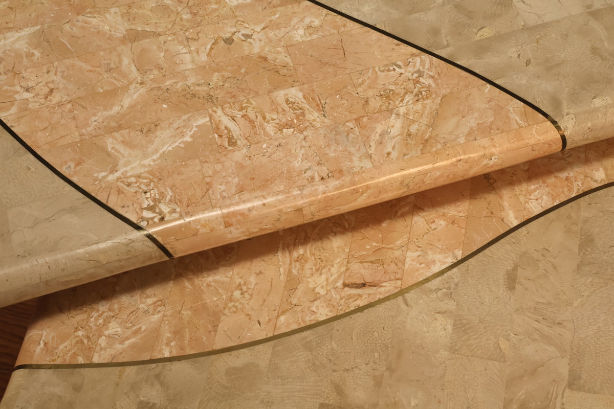 Large 1990s Travertine Swivel-Top Coffee Table - ONLINE ONLY