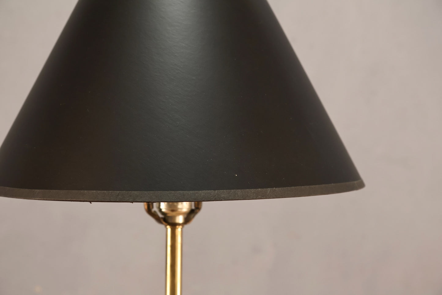 Brass Floor Lamp With Black Shade