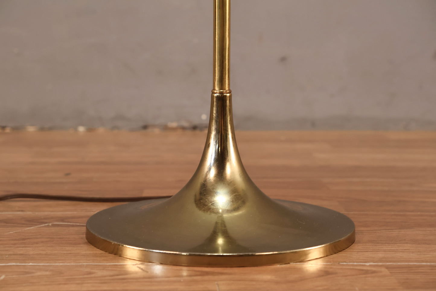 Brass Floor Lamp With Black Shade