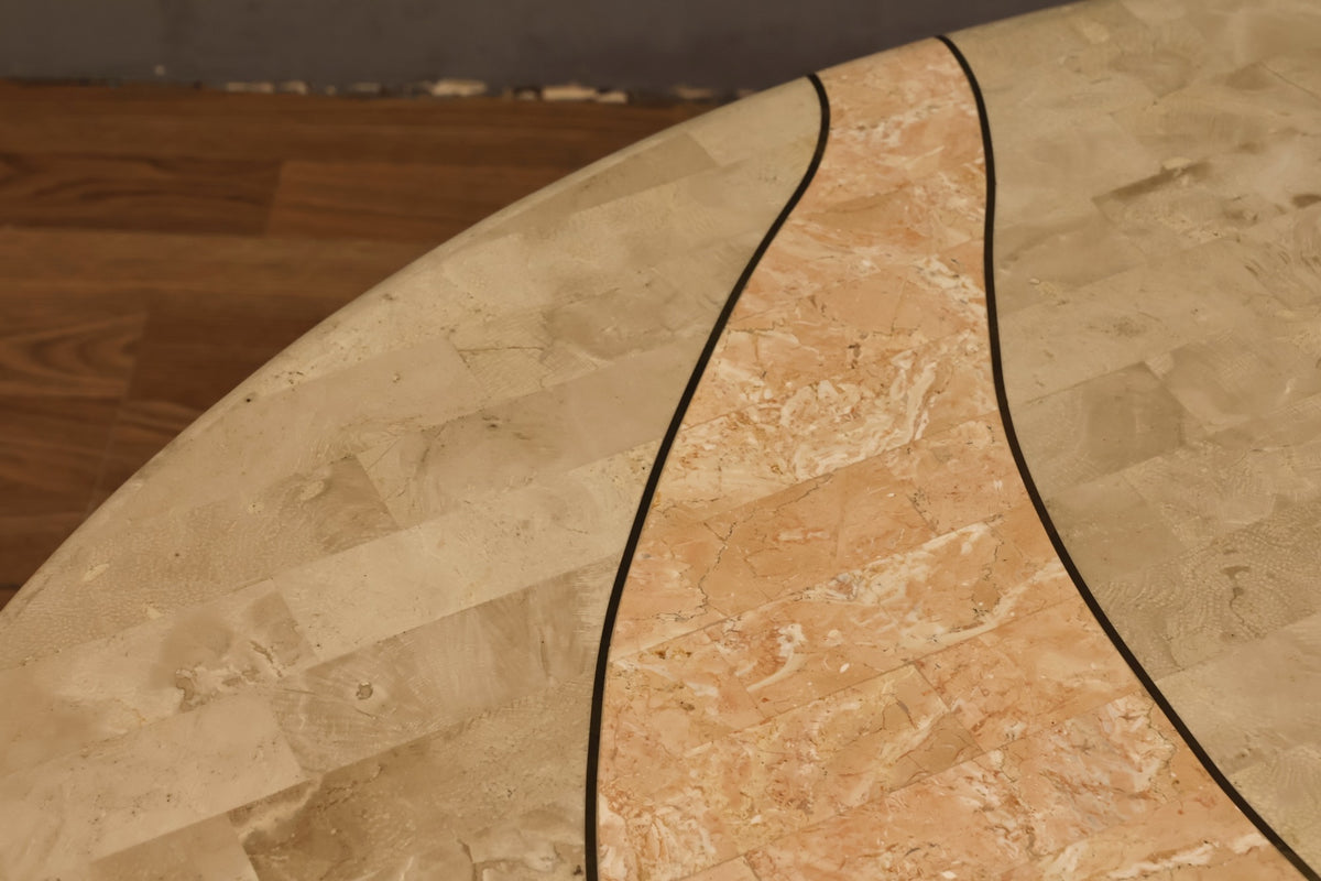 Large 1990s Travertine Swivel-Top Coffee Table - ONLINE ONLY