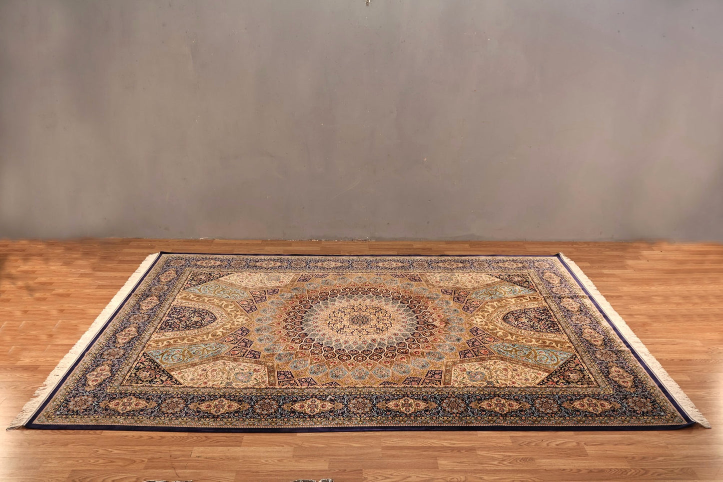 Large Blue Kaleidoscope Area Rug - ONLINE ONLY