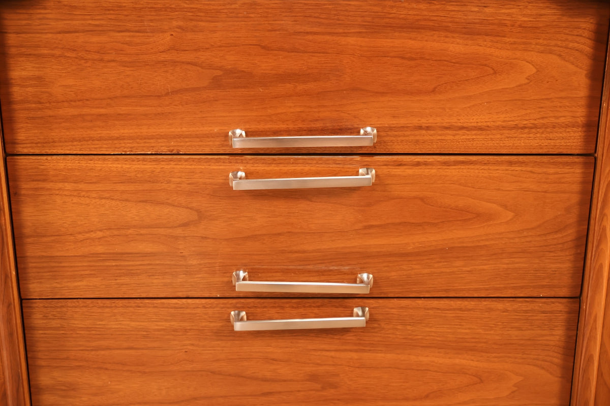 Mid Century Ridged 3-Drawer Credenza