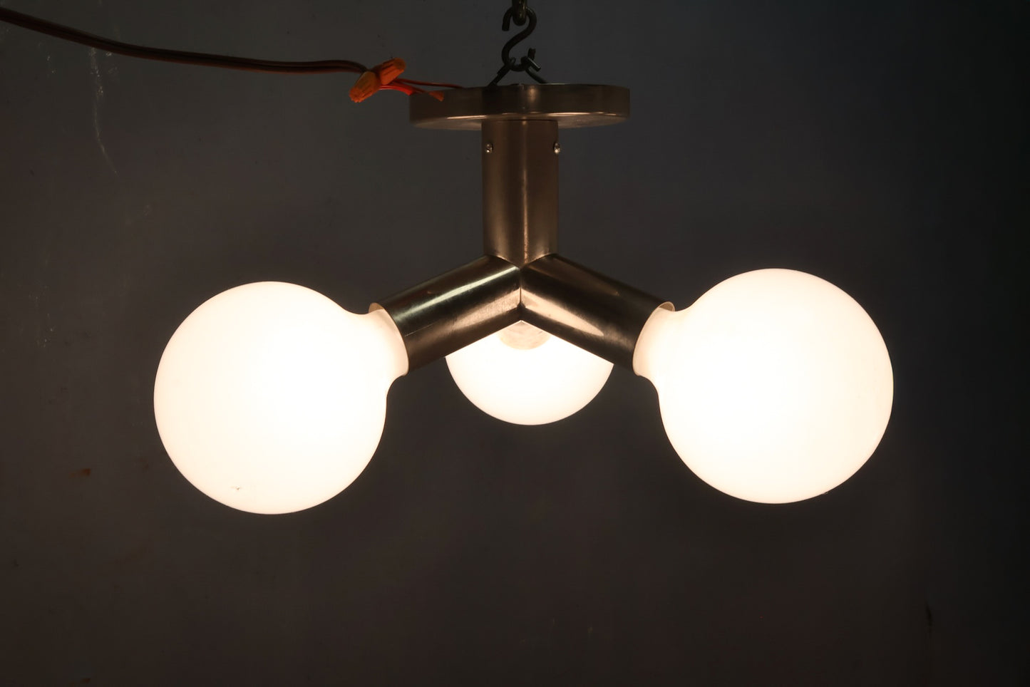 JT Kalmar 1970s Aluminum Ceiling Light Fixture