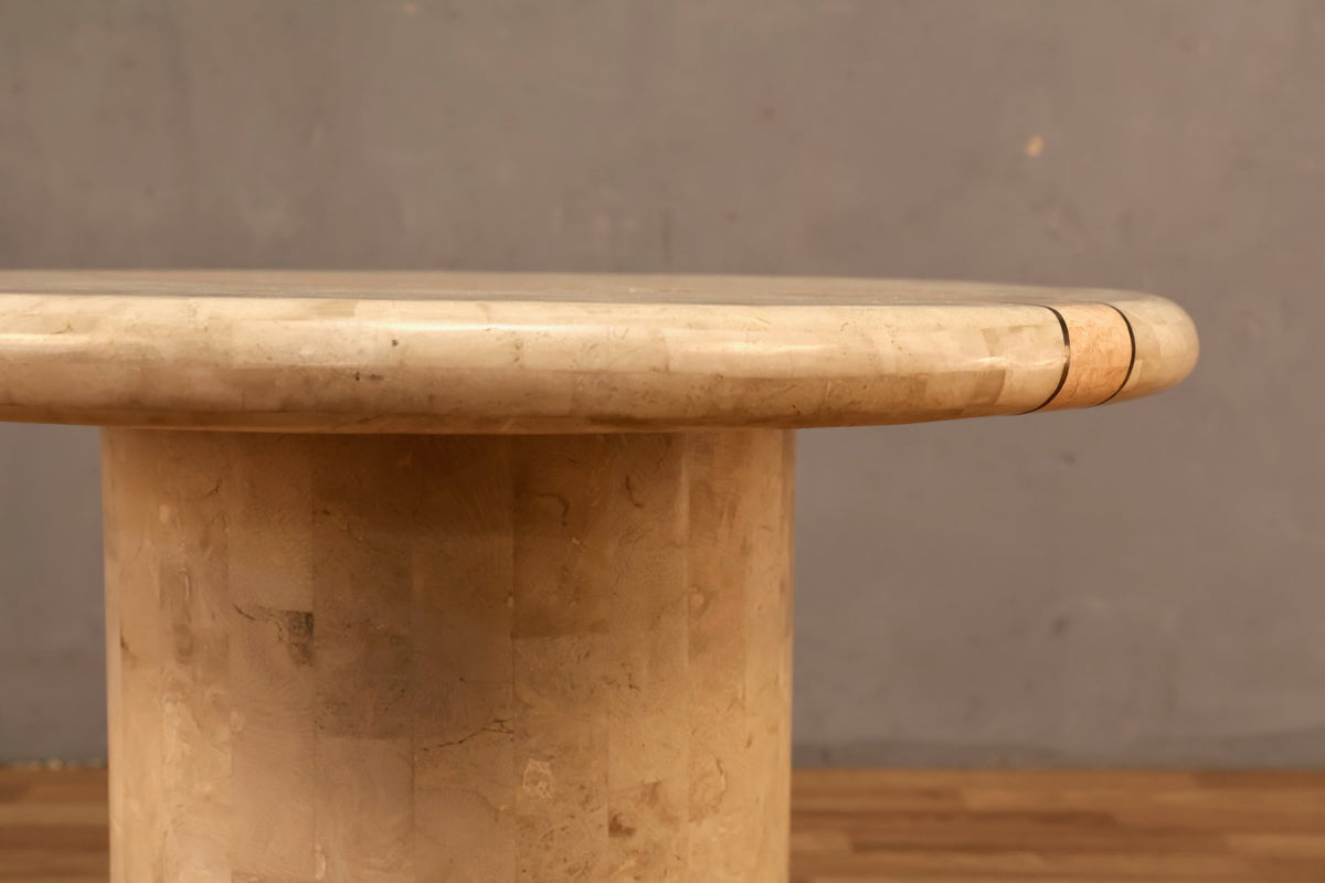 1990s Travertine End Table - ONLINE ONLY