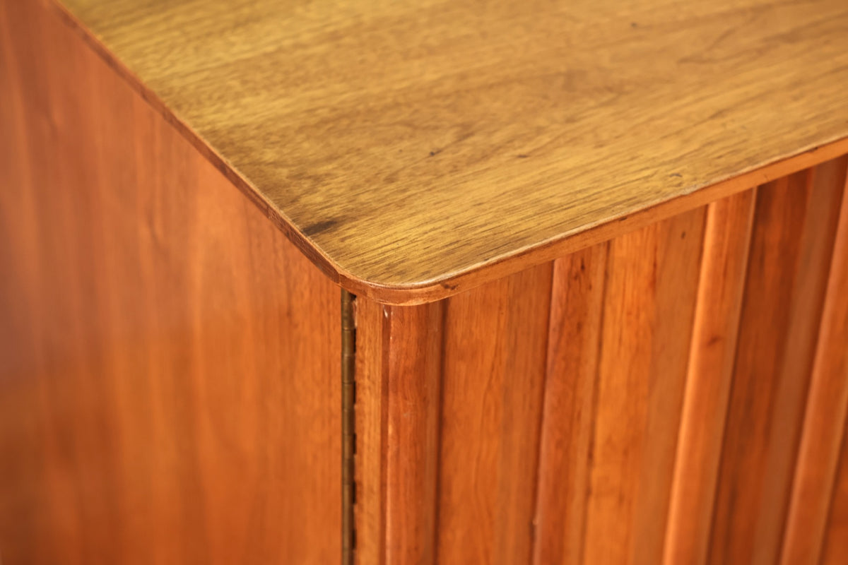 Mid Century Ridged 3-Drawer Credenza