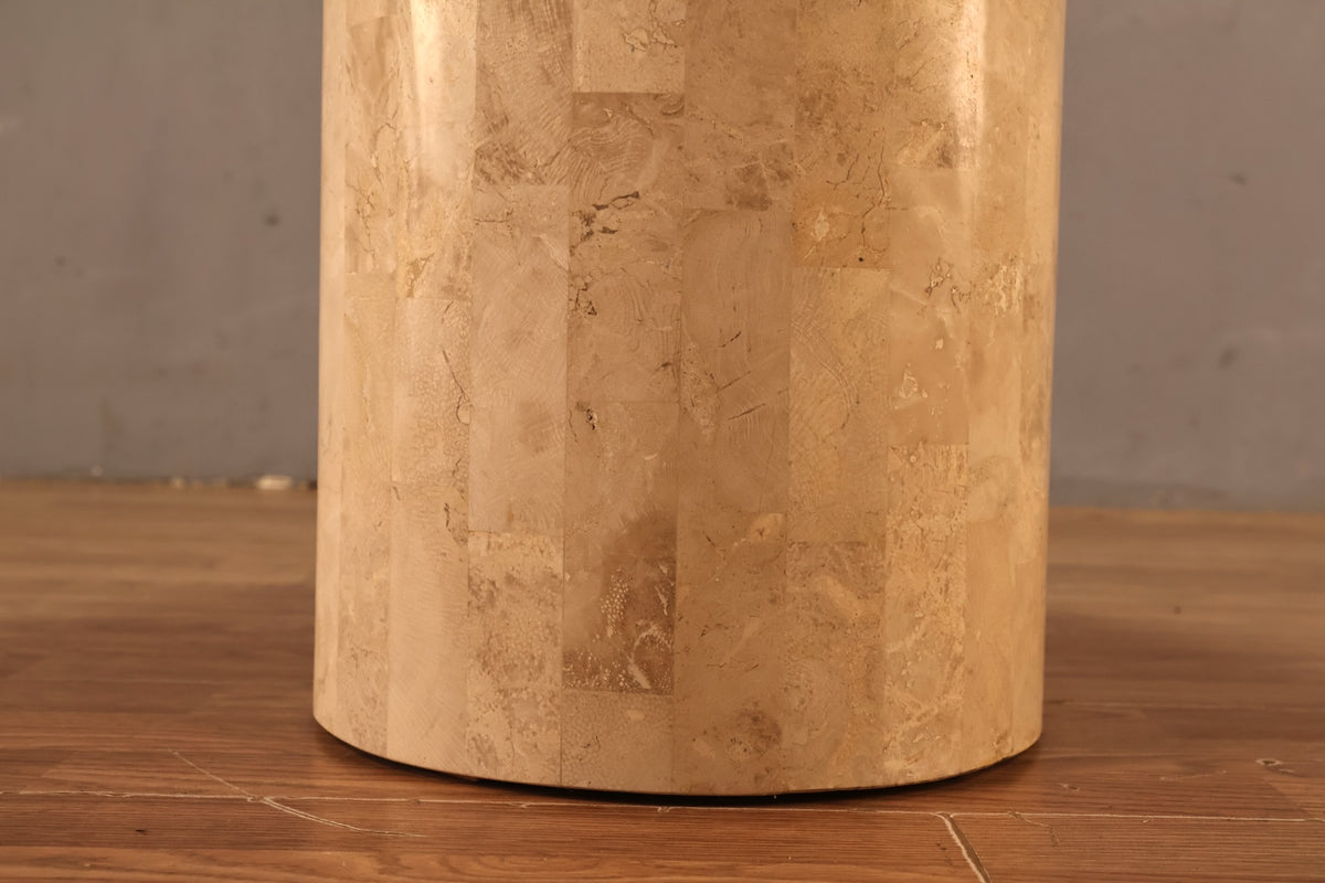 1990s Travertine End Table - ONLINE ONLY