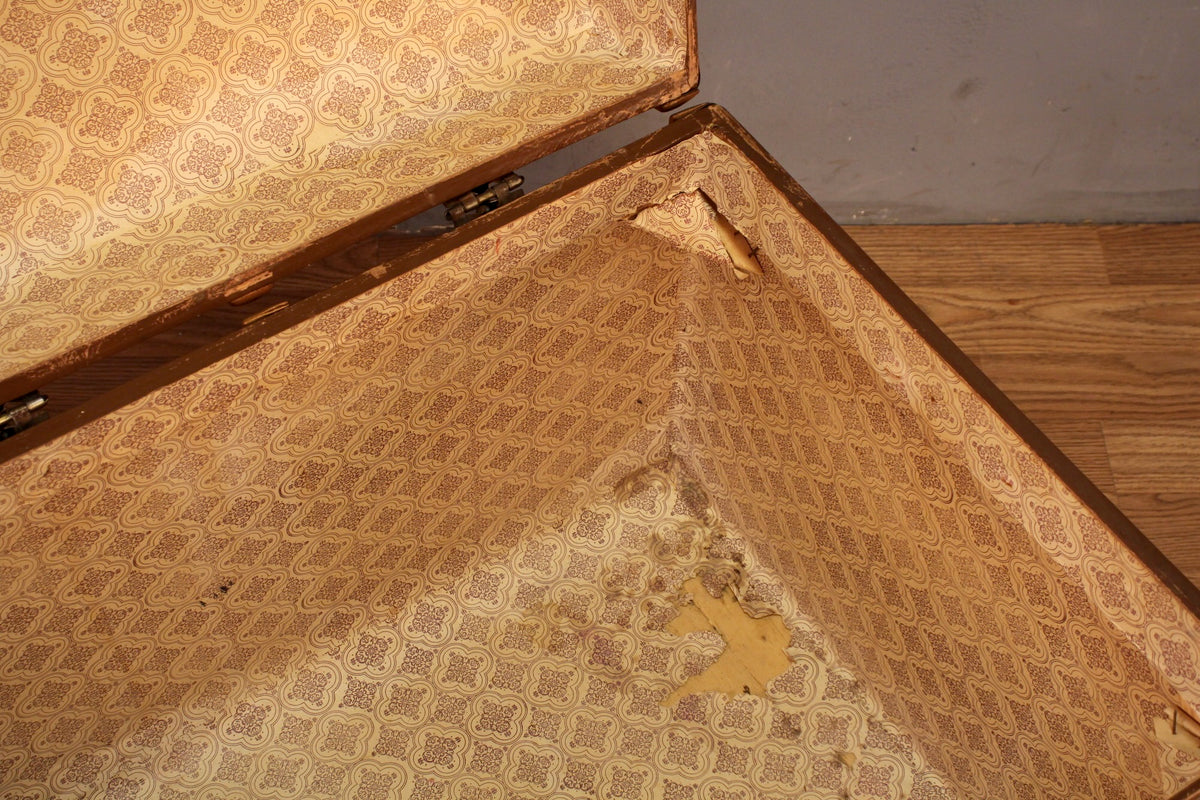 Antique Toffee Banded Trunk - ONLINE ONLY