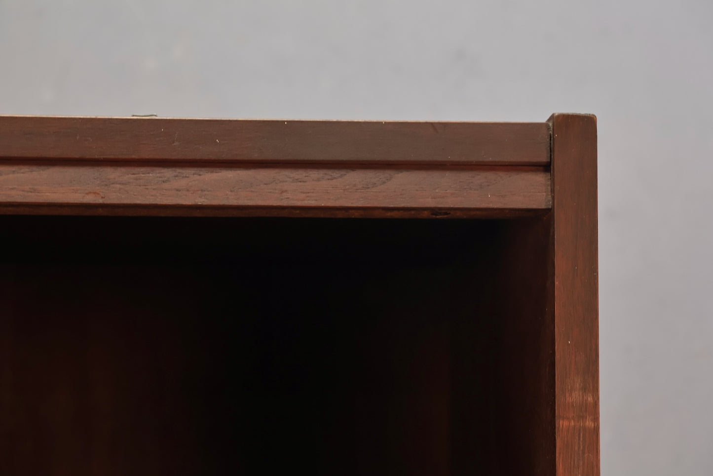 Dark Walnut 3-Drawer Drop-Front Wall Unit