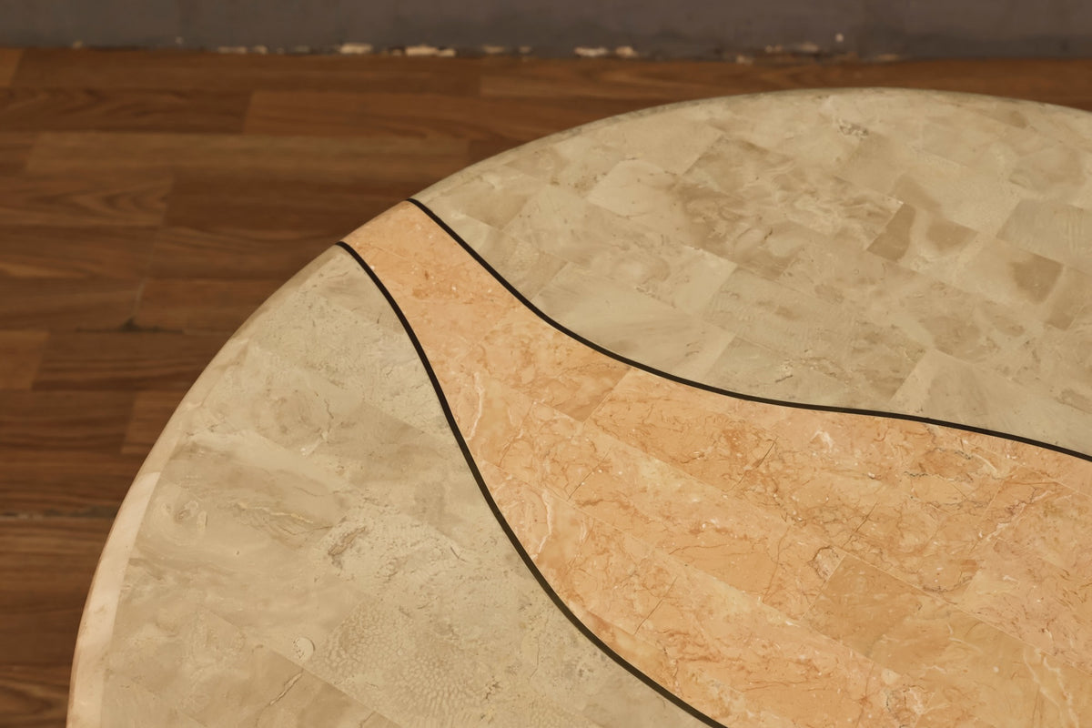 1990s Travertine End Table - ONLINE ONLY