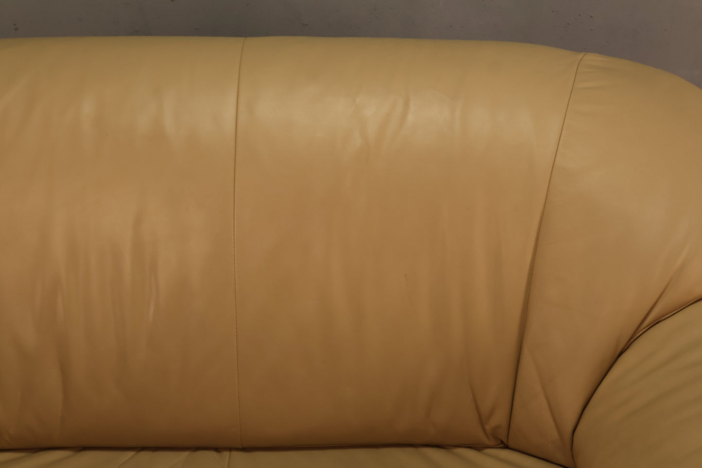 1980s Tan Leather Loveseat -ONLINE ONLY