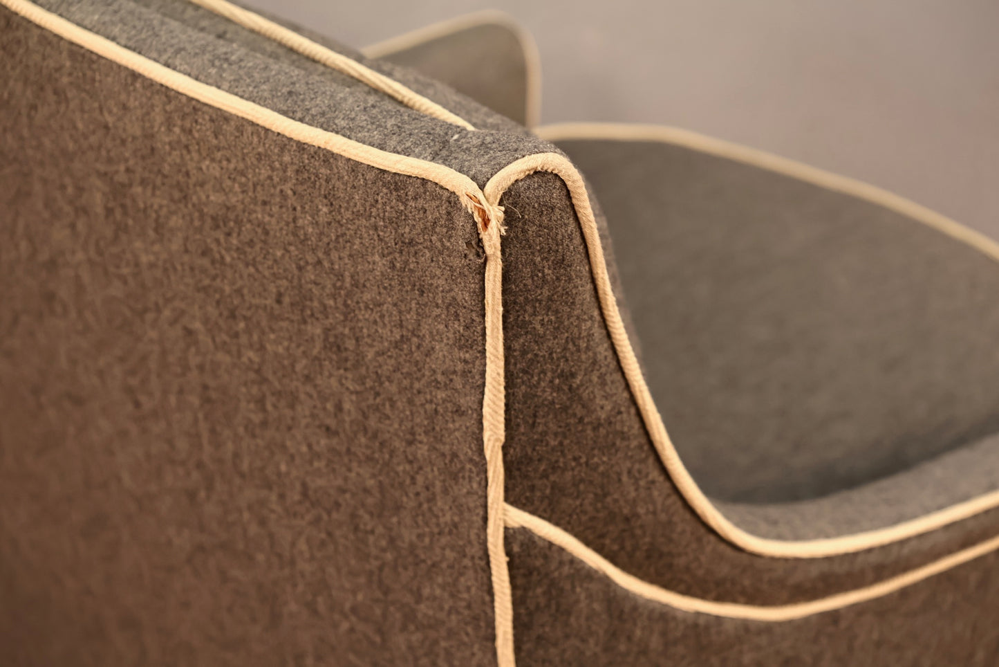 Gray & White Club Chair - ONLINE ONLY
