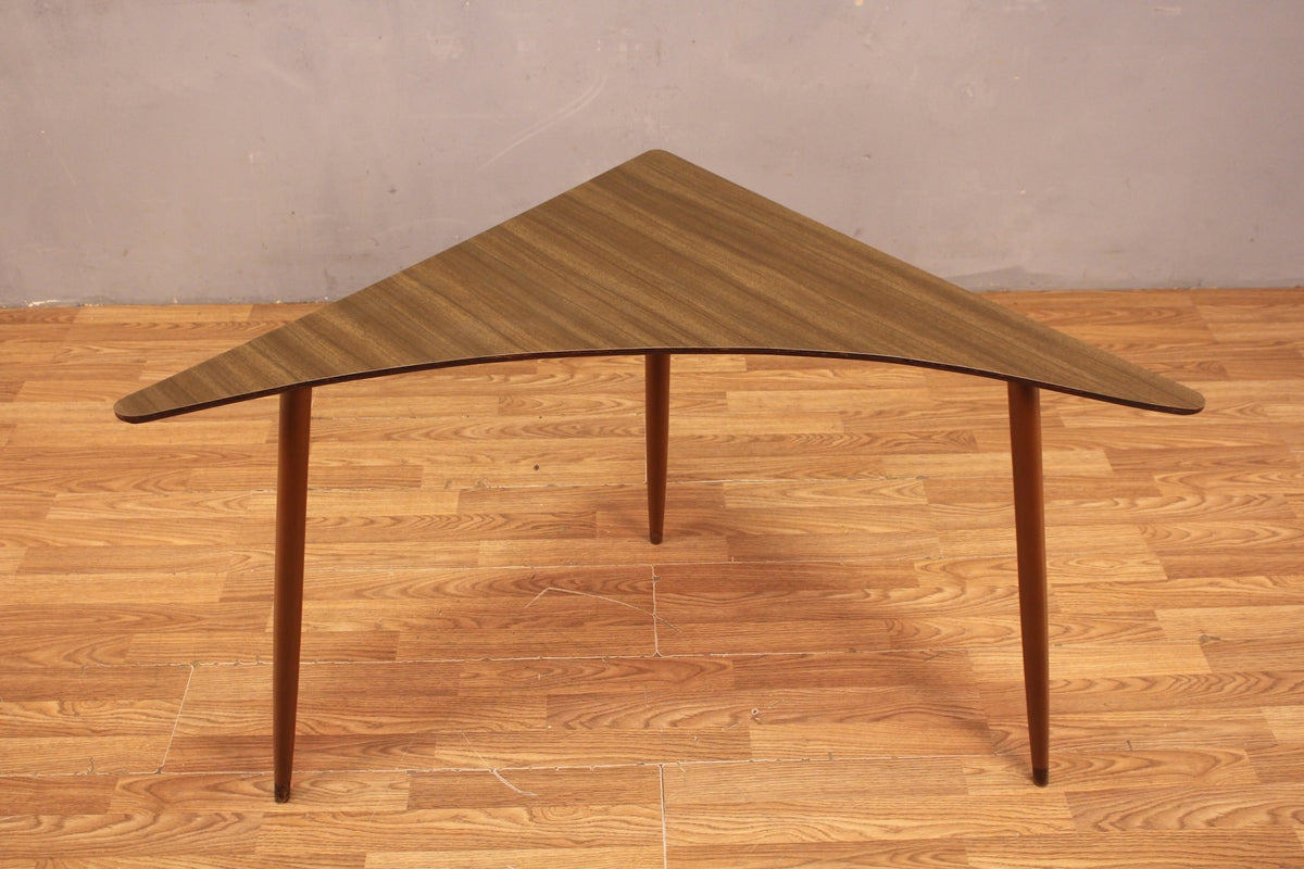 Mid Century Boomerang Laminate Corner Table