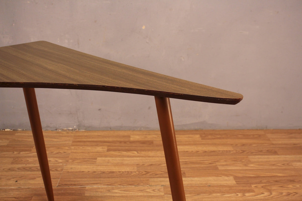 Mid Century Boomerang Laminate Corner Table
