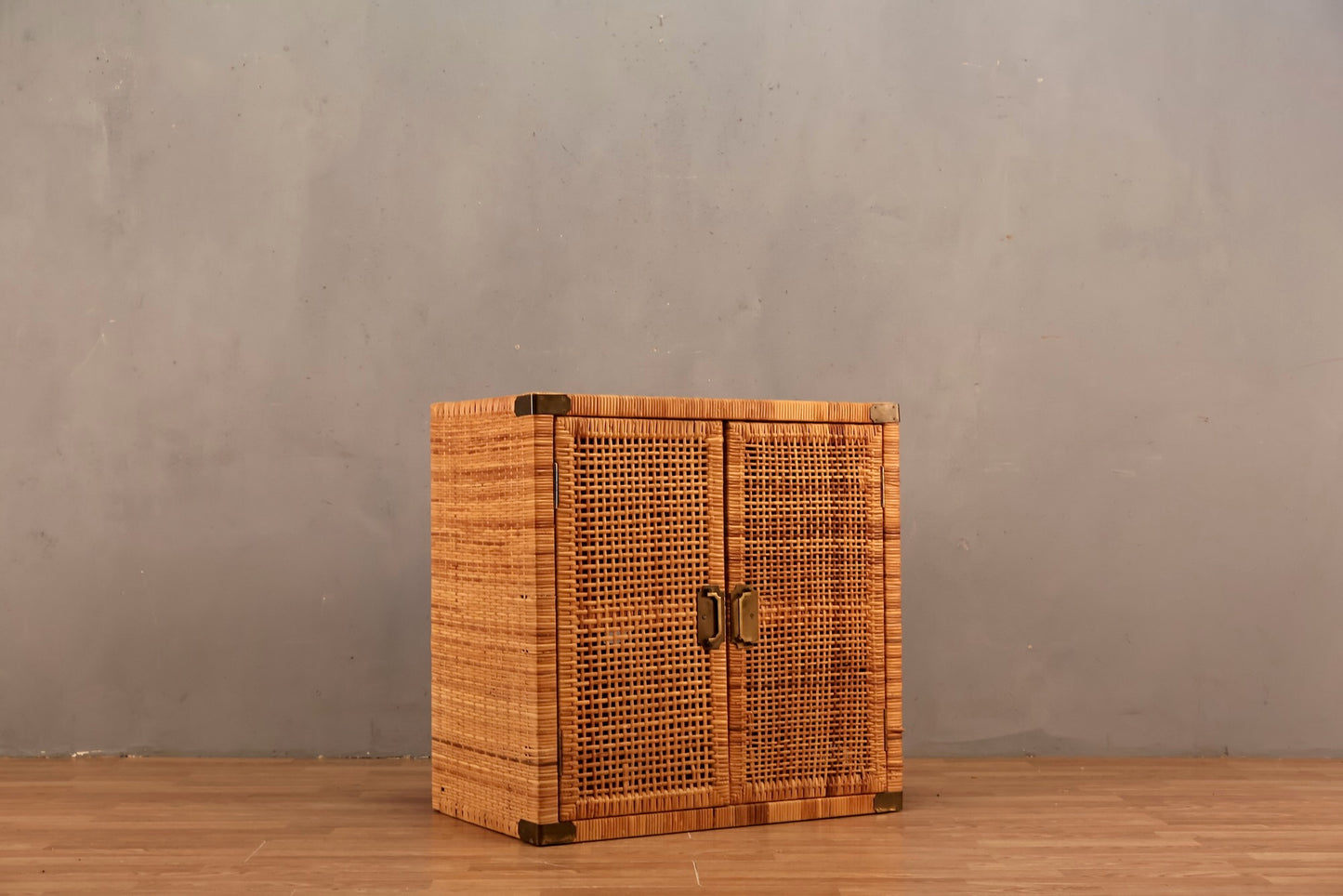Campaign Rattan 2-Door Cabinet