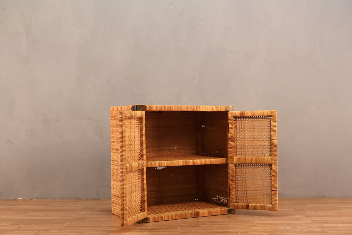 Campaign Rattan 2-Door Cabinet