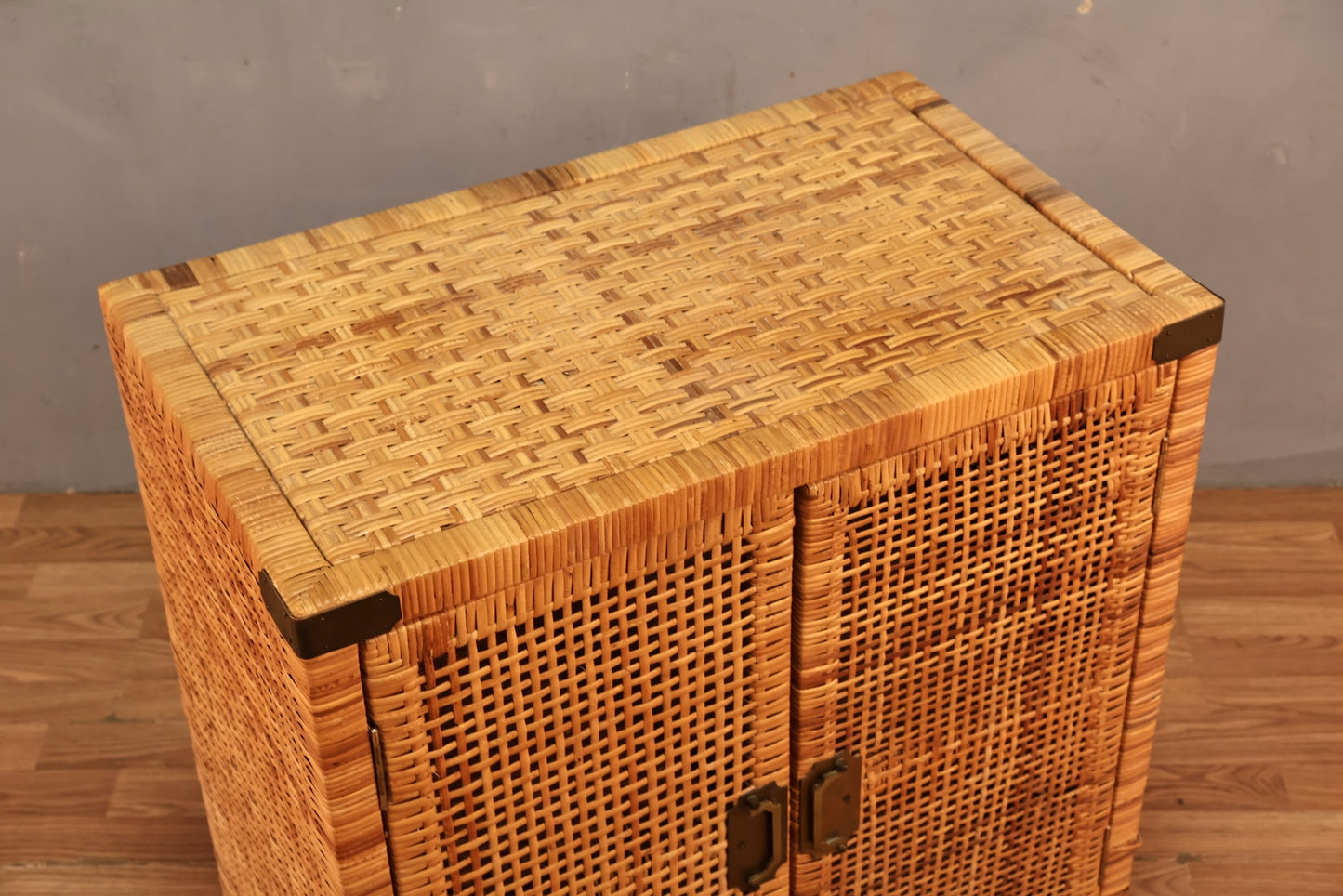 Campaign Rattan 2-Door Cabinet