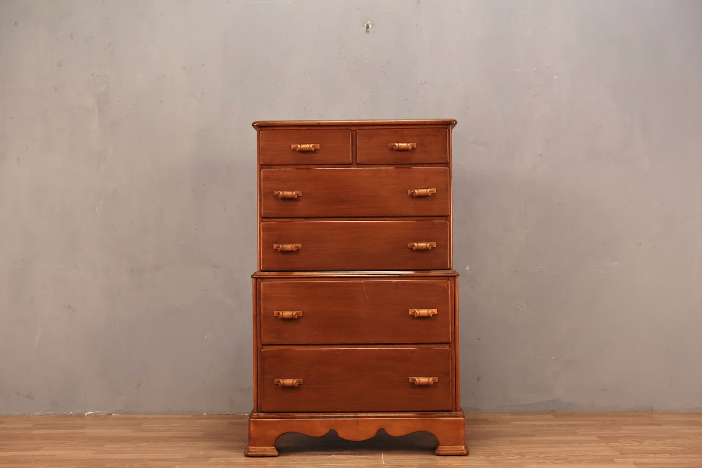 Country Maple 6-Drawer Highboy Dresser - ONLINE ONLY