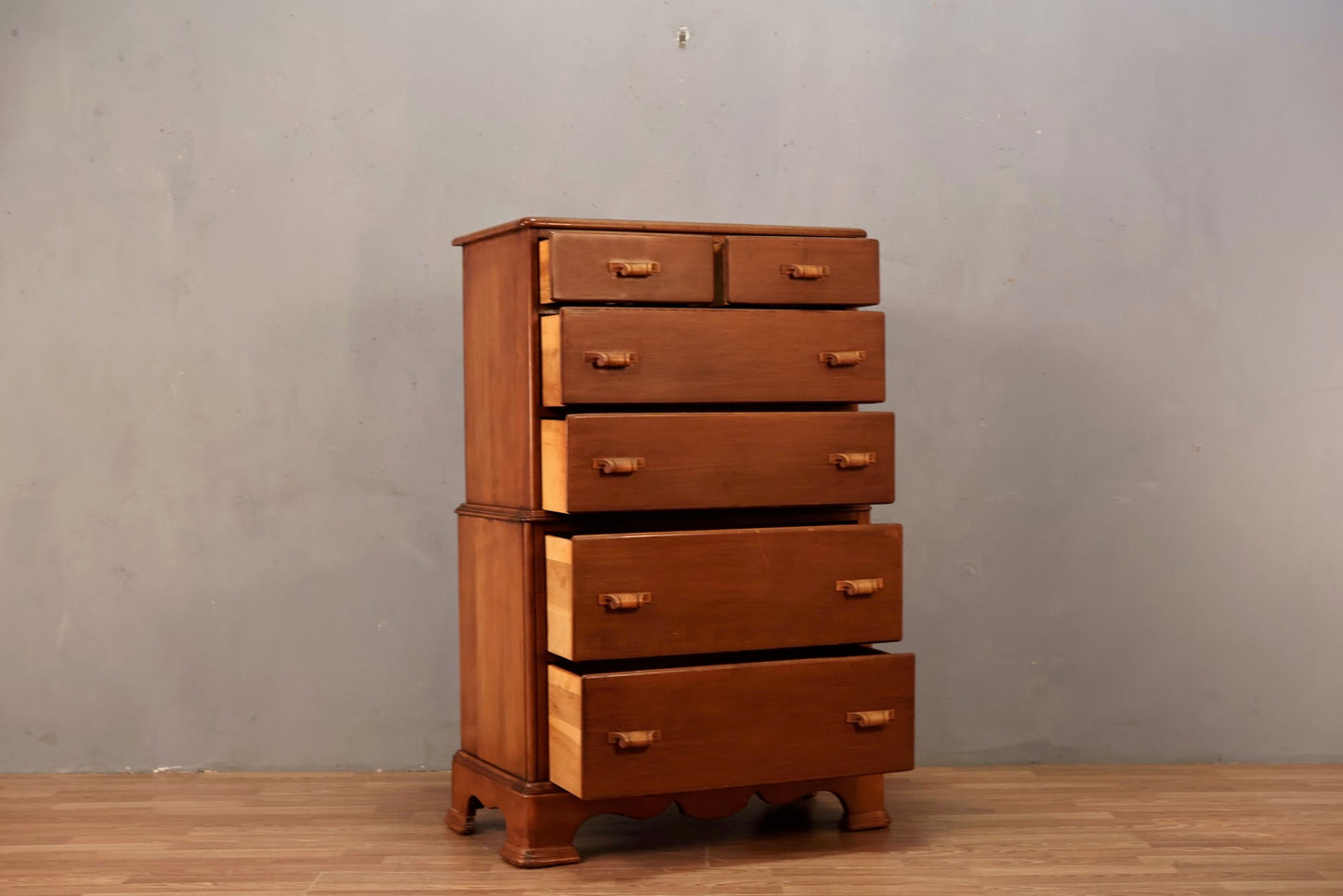 Country Maple 6-Drawer Highboy Dresser - ONLINE ONLY