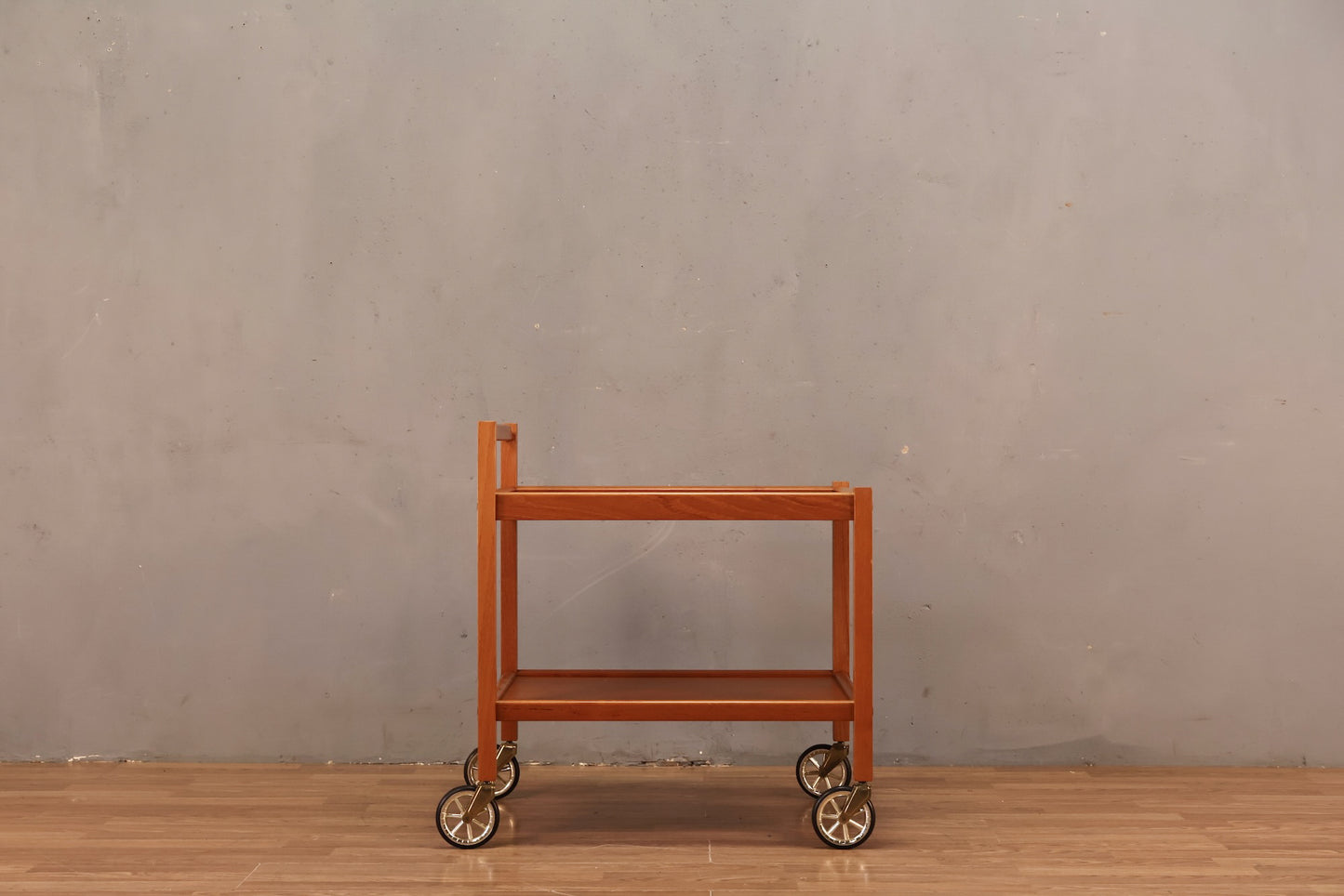 Westnofa Teak & Tile 2-Tier Bar Cart