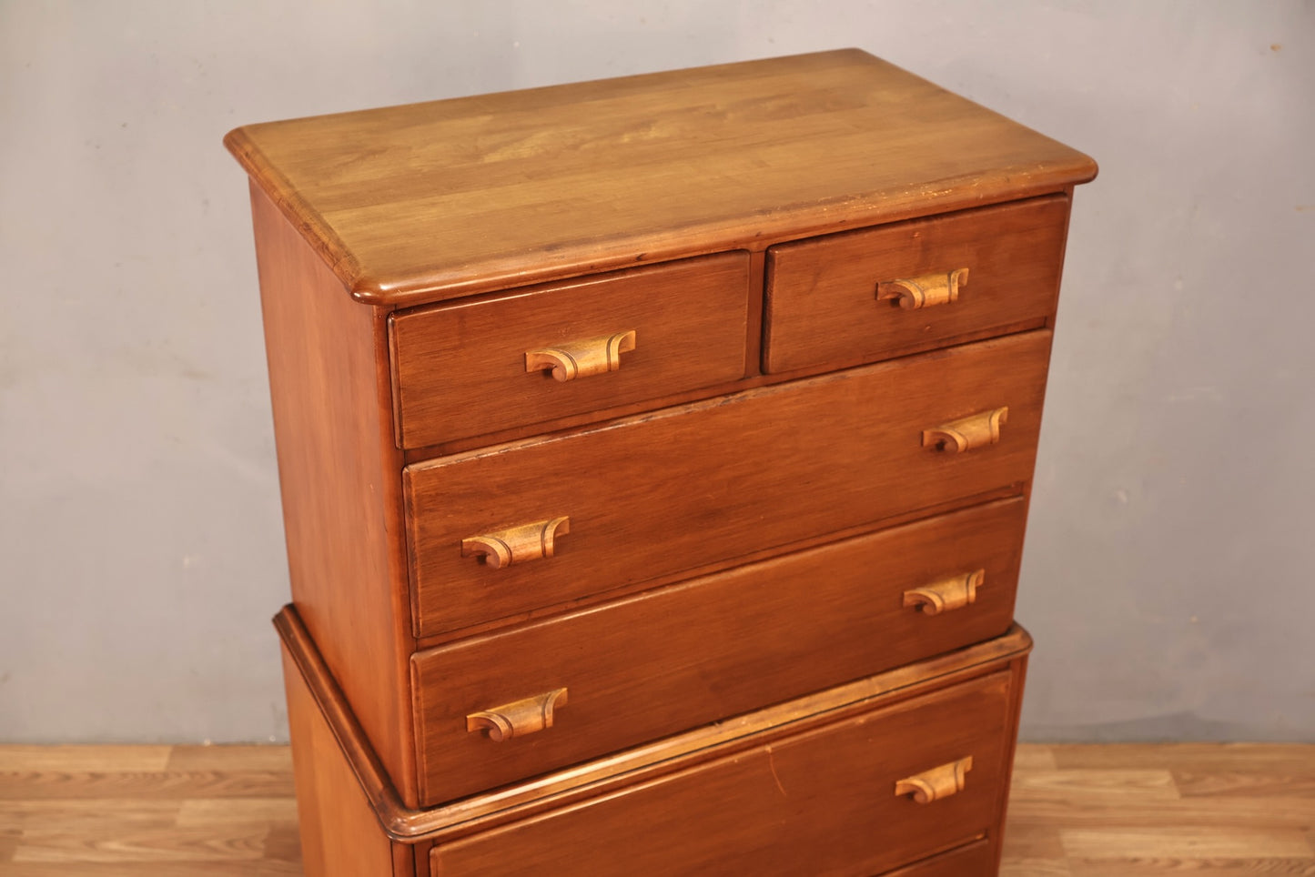 Country Maple 6-Drawer Highboy Dresser - ONLINE ONLY