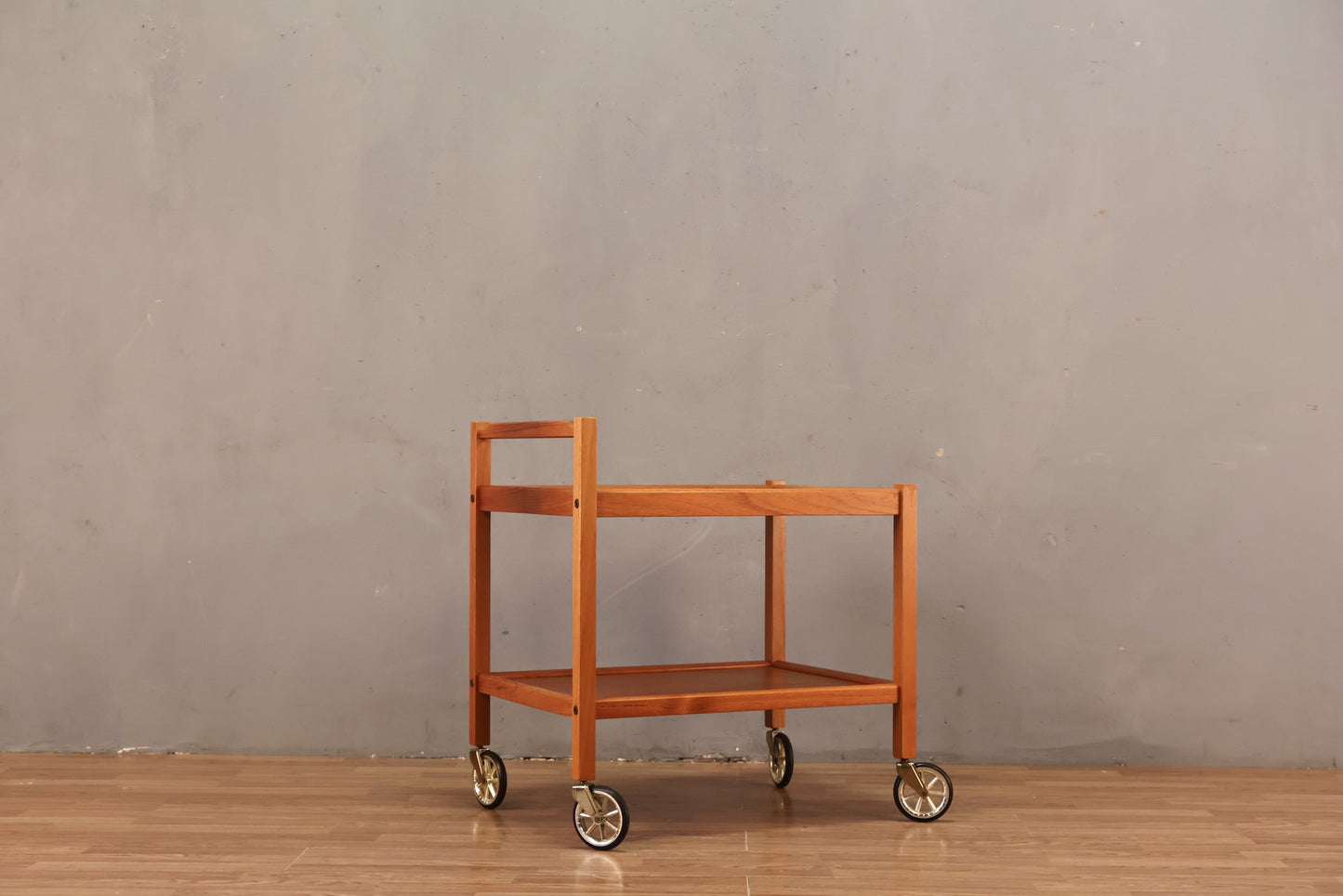 Westnofa Teak & Tile 2-Tier Bar Cart