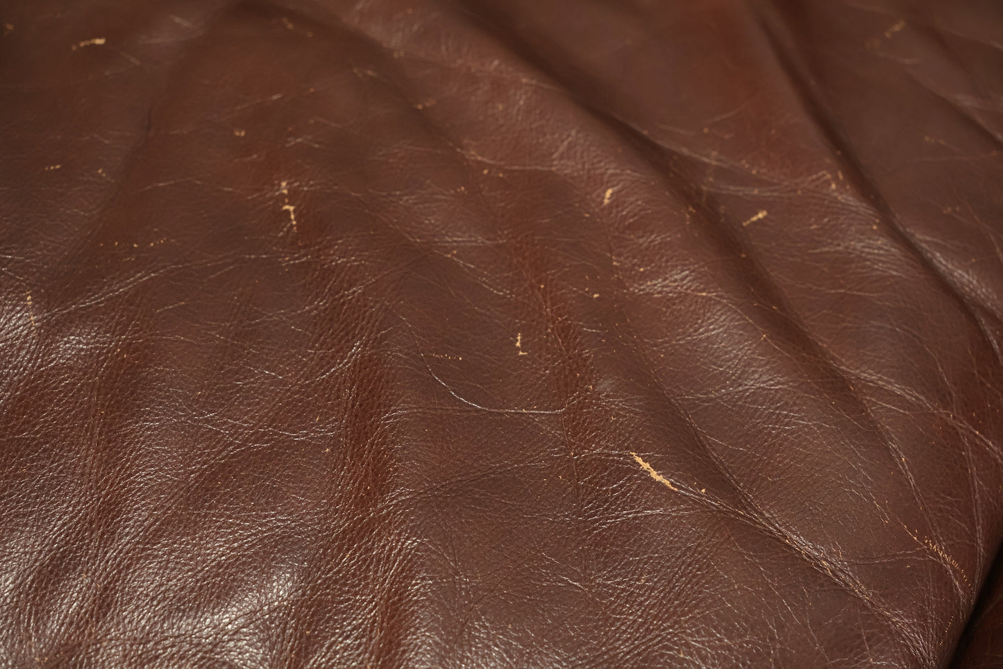 Large Ethan Allen Cognac Leather Sofa - ONLINE ONLY