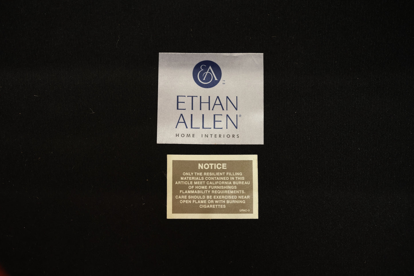 Large Ethan Allen Cognac Leather Sofa - ONLINE ONLY