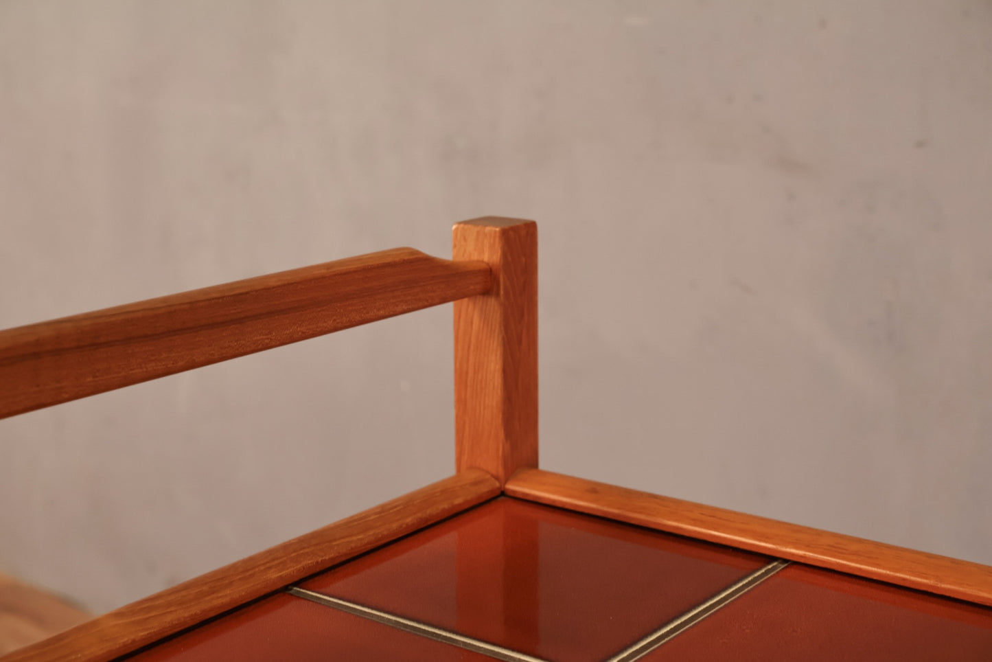 Westnofa Teak & Tile 2-Tier Bar Cart