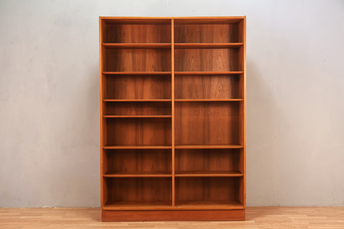 Large Domino Teak Double Bookshelf